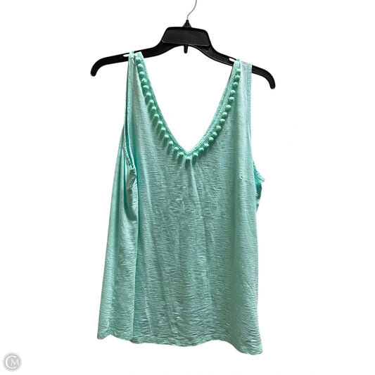 Top Sleeveless Designer By Lilly Pulitzer In Teal, Size: Xl