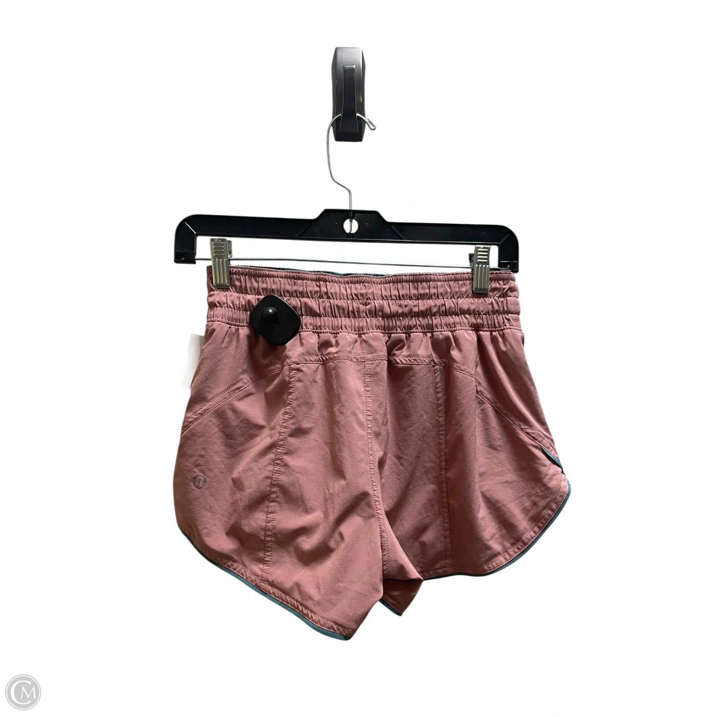 Athletic Shorts By Lululemon In Green & Pink, Size: 2