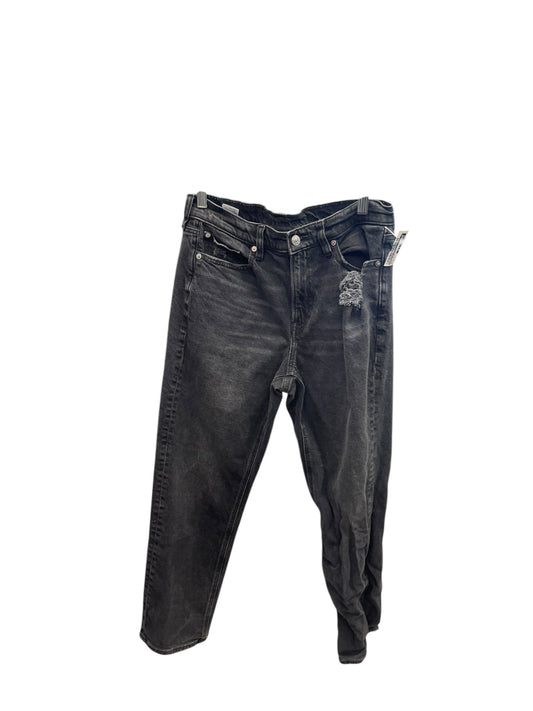 Jeans Boyfriend By American Eagle In Black Denim, Size: 8