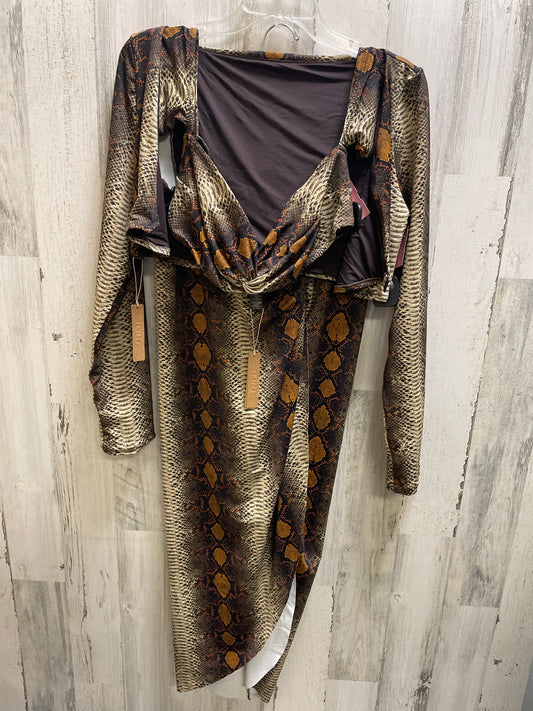 Skirt Suit 3pc By Skims In Brown, Size: Xl