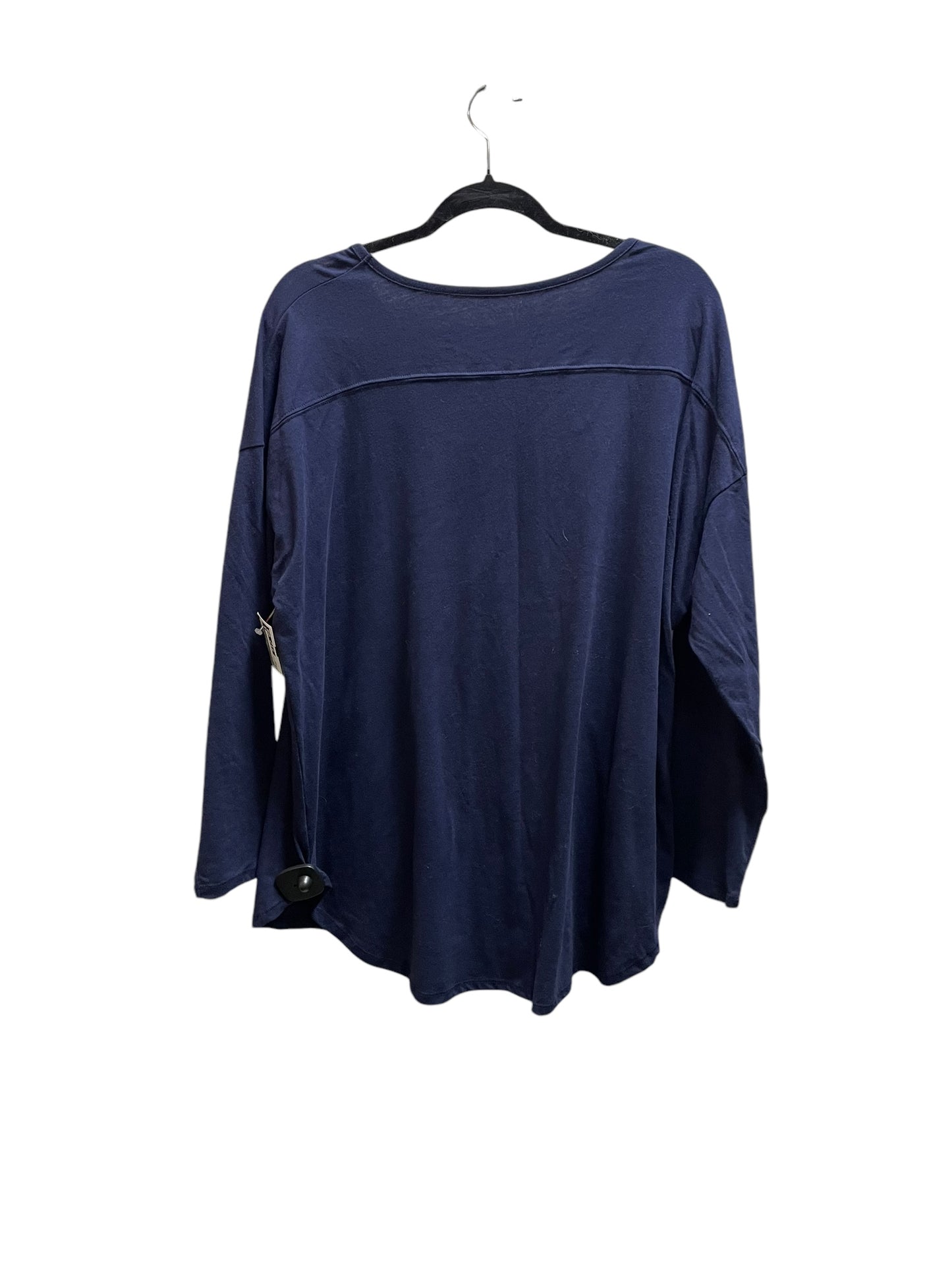 Top Long Sleeve By Wonderly In Navy, Size: 2x