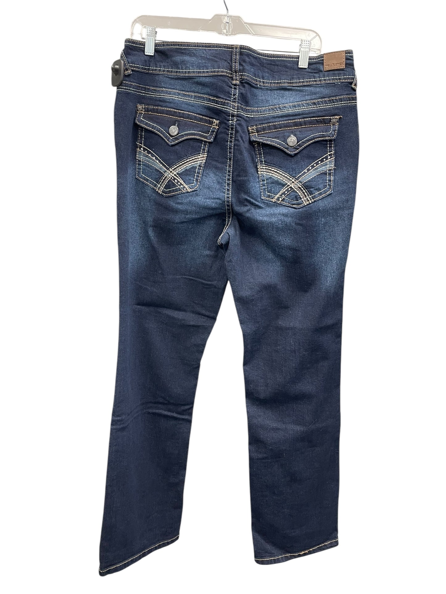 Jeans Flared By Wallflower In Blue Denim, Size: 14