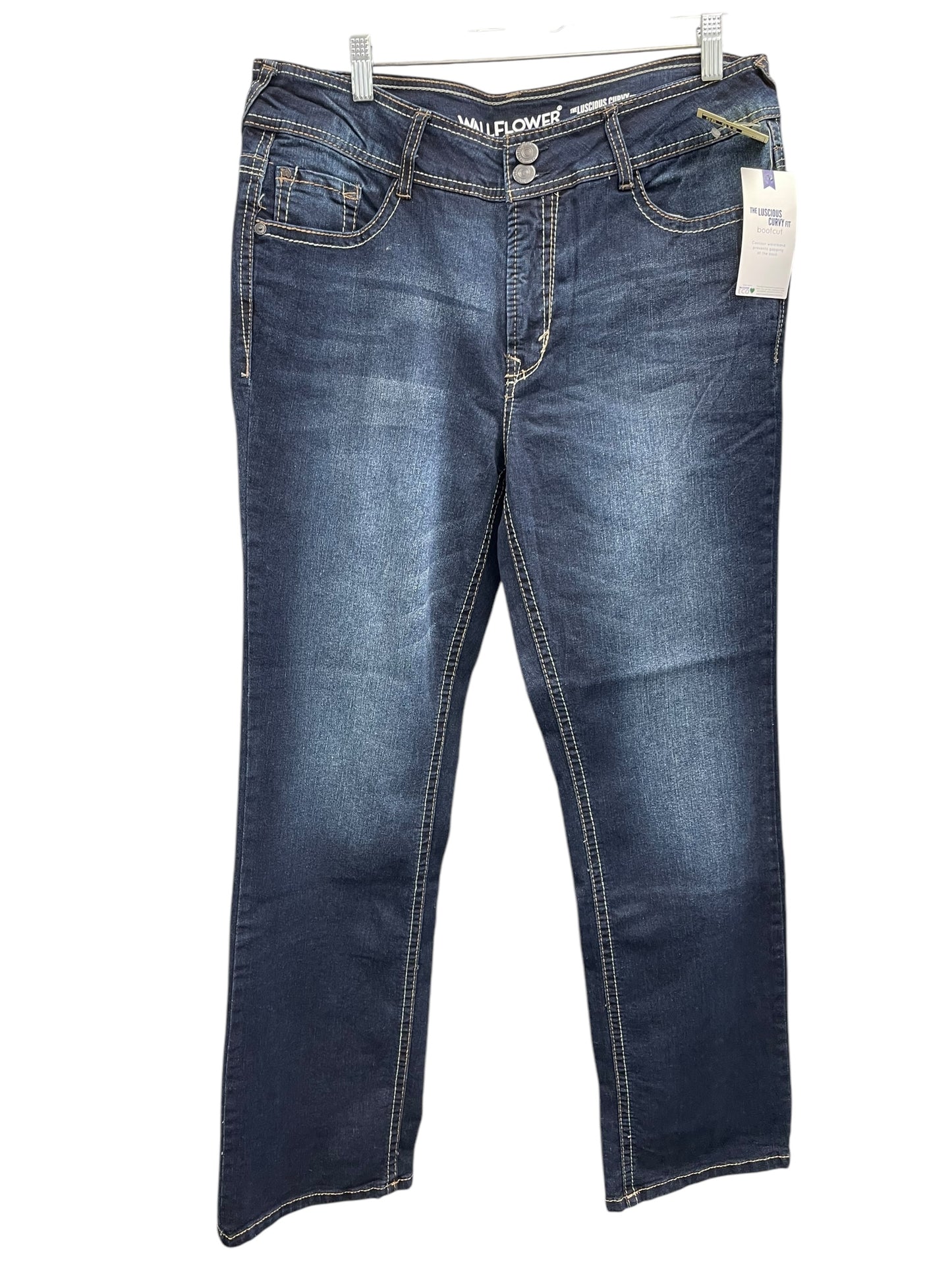 Jeans Flared By Wallflower In Blue Denim, Size: 14