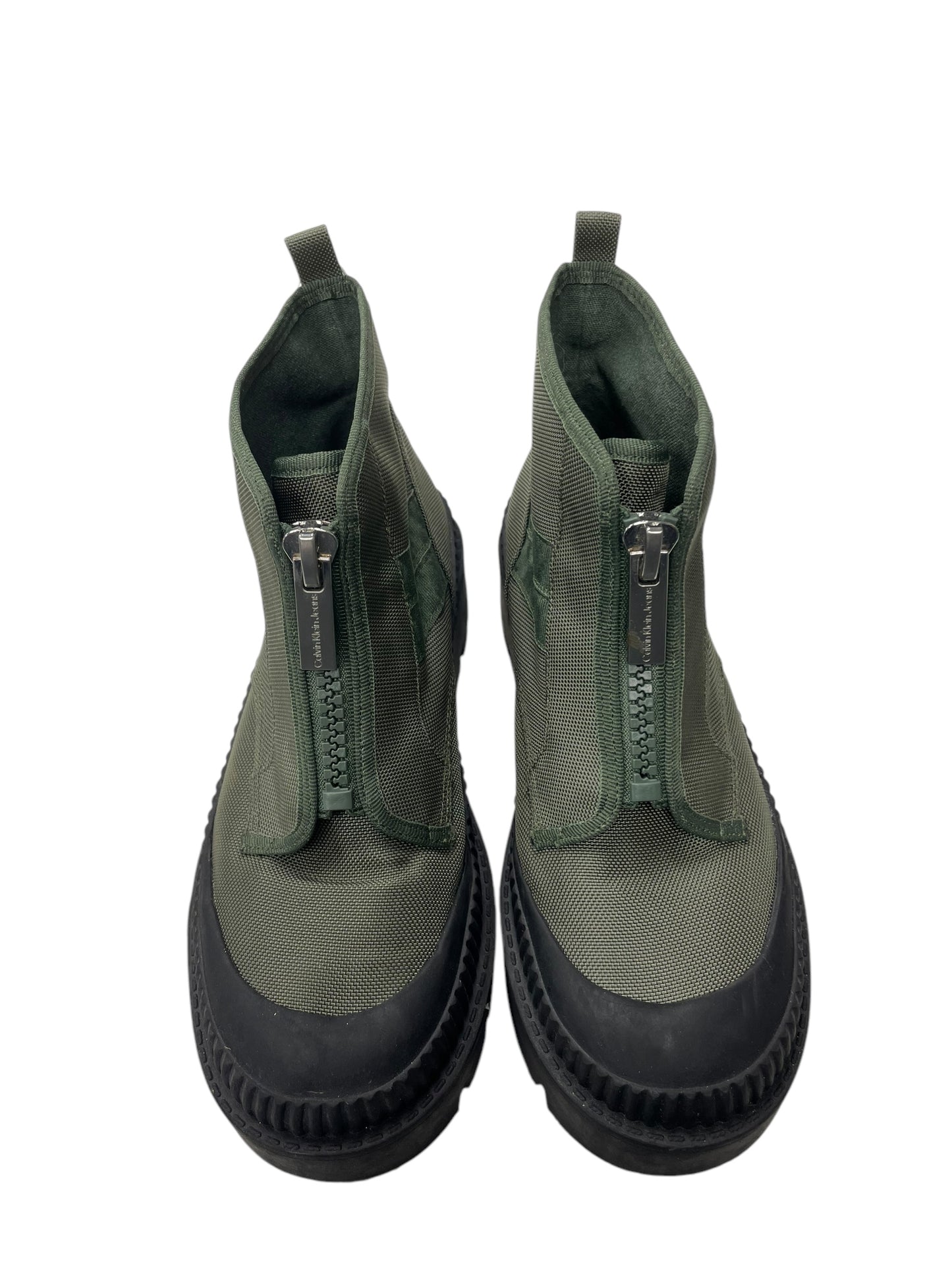 Boots Ankle Flats By Calvin Klein In Green, Size: 7.5