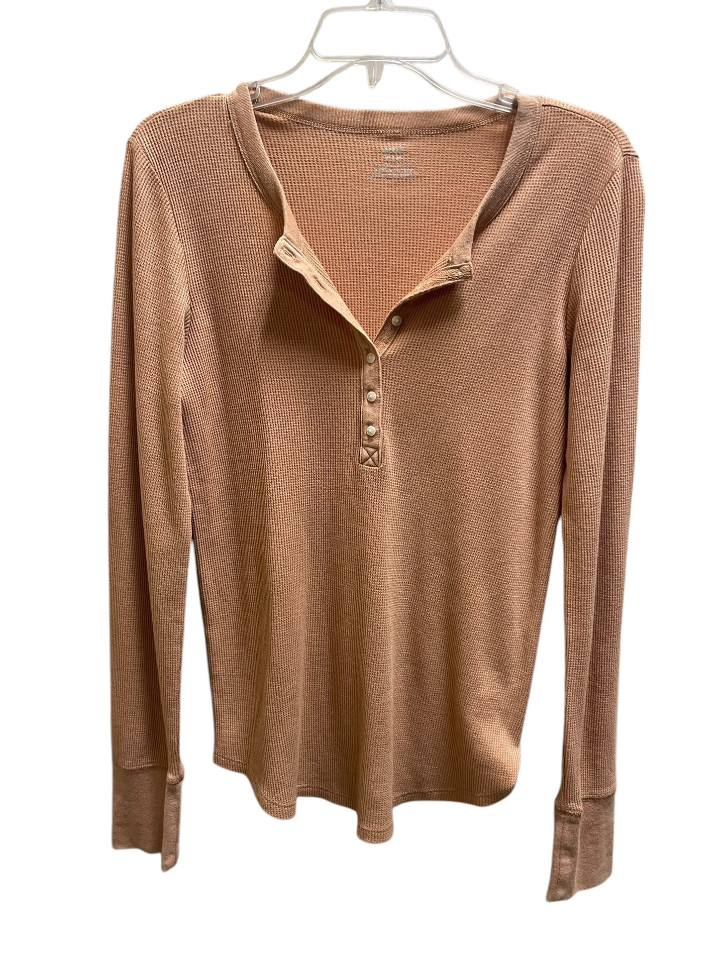 Top Long Sleeve By Aerie In Orange, Size: M