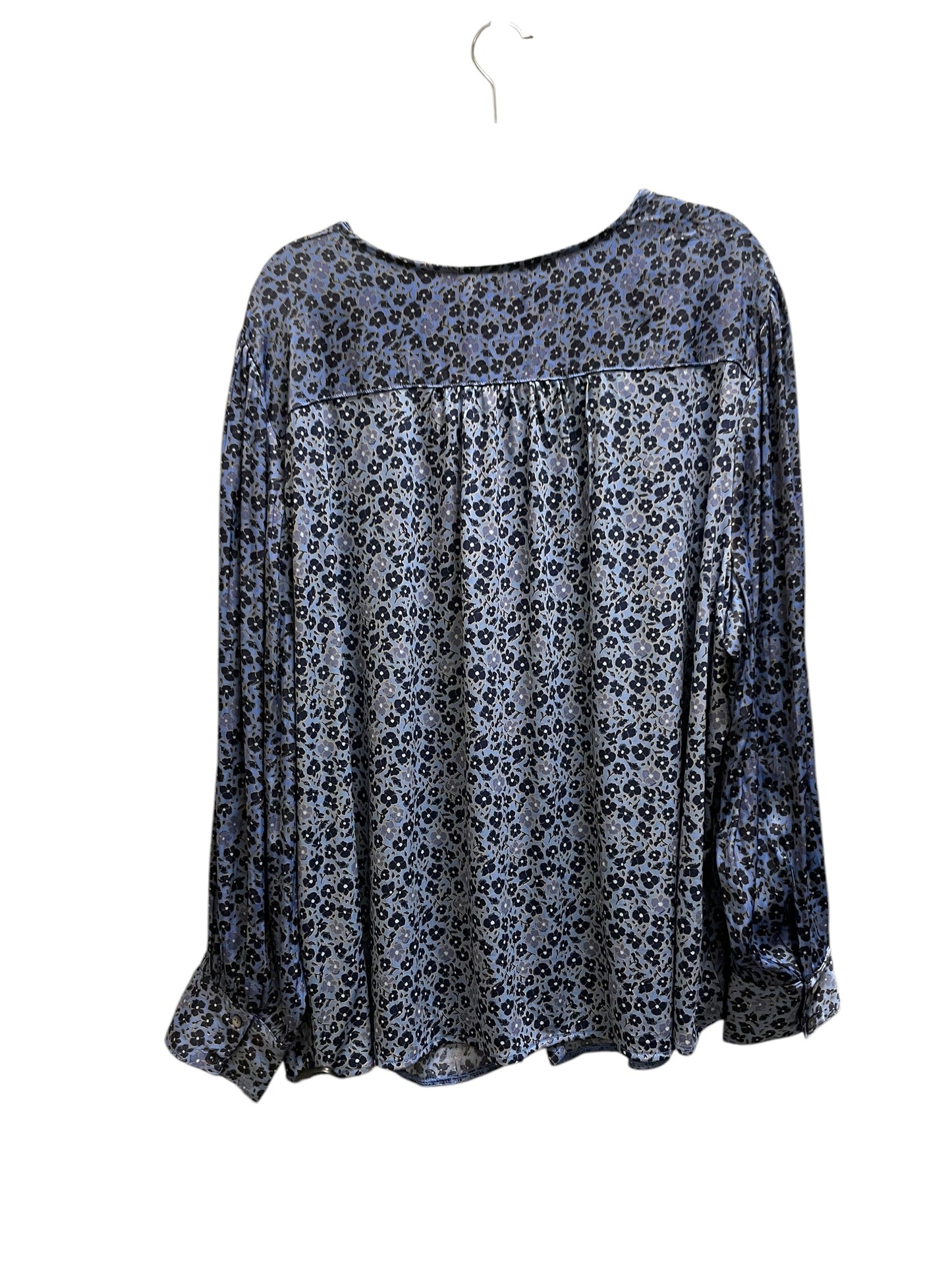 Top Long Sleeve By Lane Bryant In Blue, Size: 4x