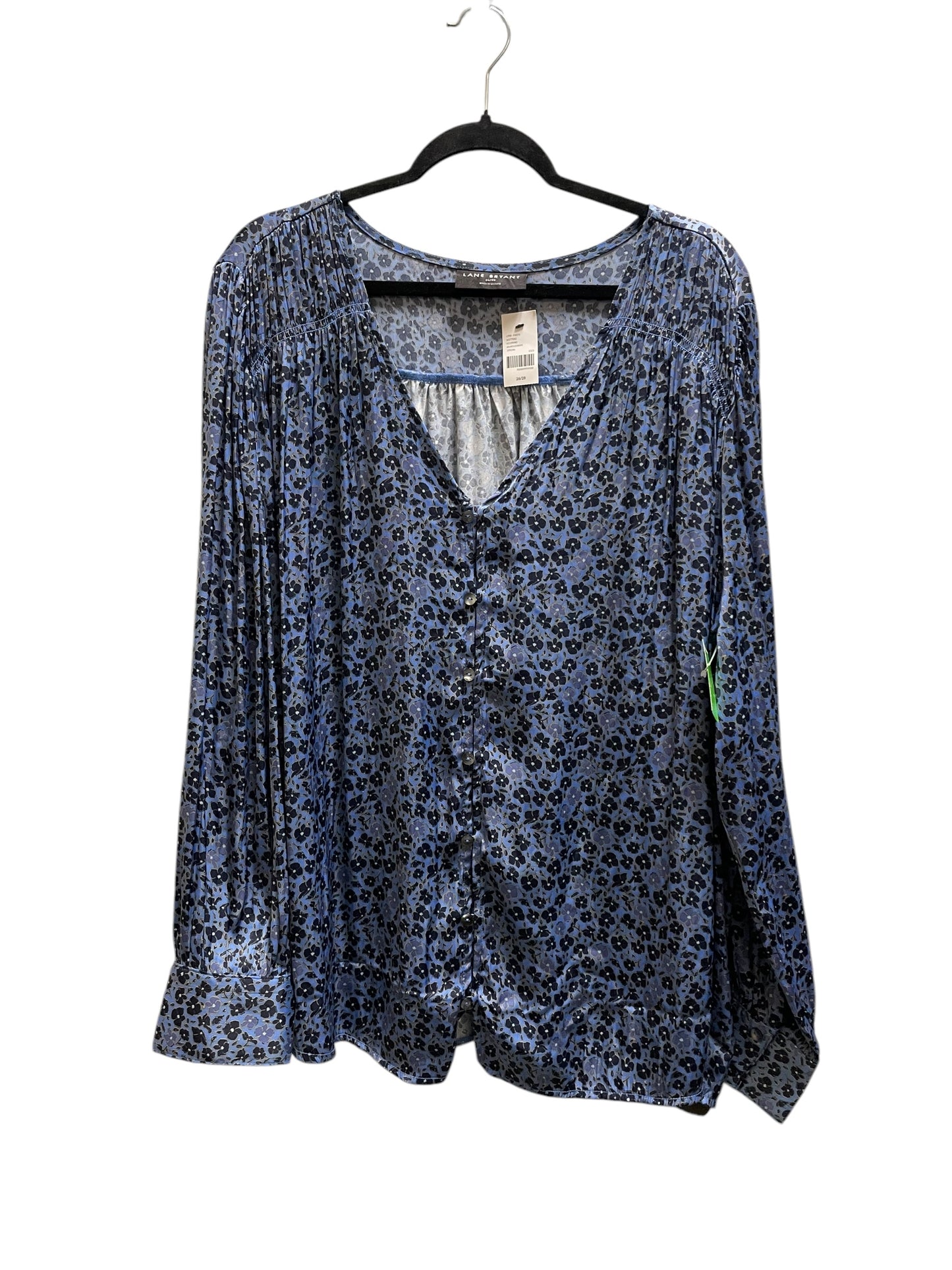 Top Long Sleeve By Lane Bryant In Blue, Size: 4x