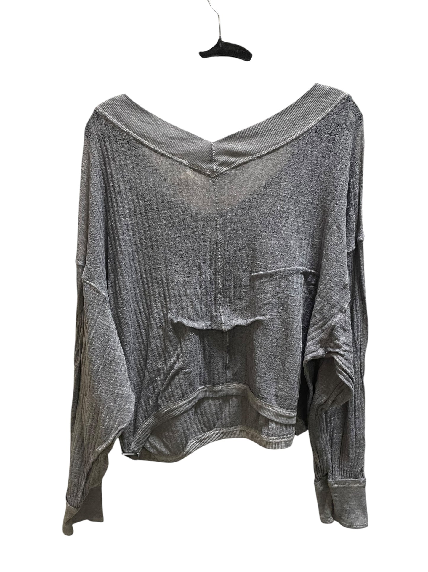 Top Long Sleeve By Free People In Grey, Size: M