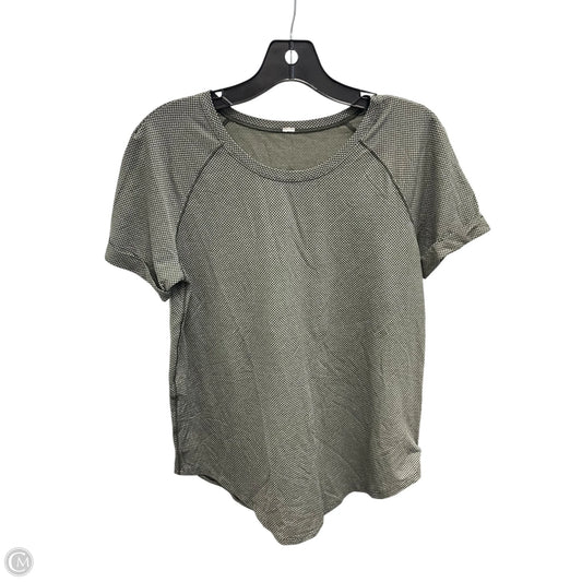 Athletic Top Short Sleeve By Lululemon In Green, Size: S