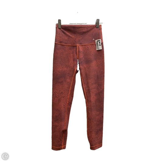 Athletic Leggings By Lululemon In Orange, Size: 4