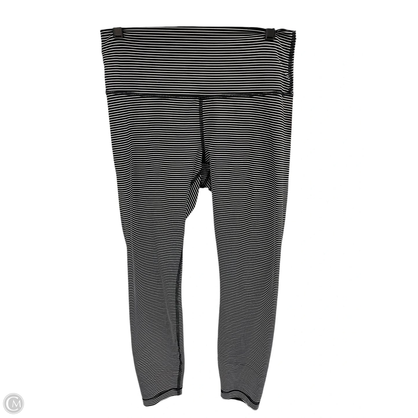 Athletic Leggings By Lululemon In Striped Pattern, Size: 10