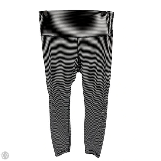 Athletic Leggings By Lululemon In Striped Pattern, Size: 10