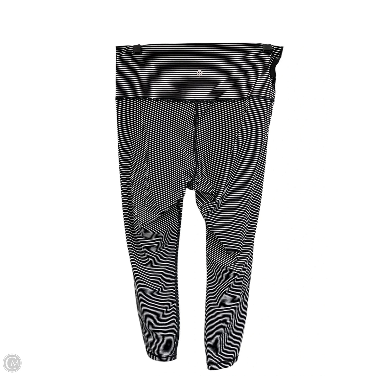 Athletic Leggings By Lululemon In Striped Pattern, Size: 10