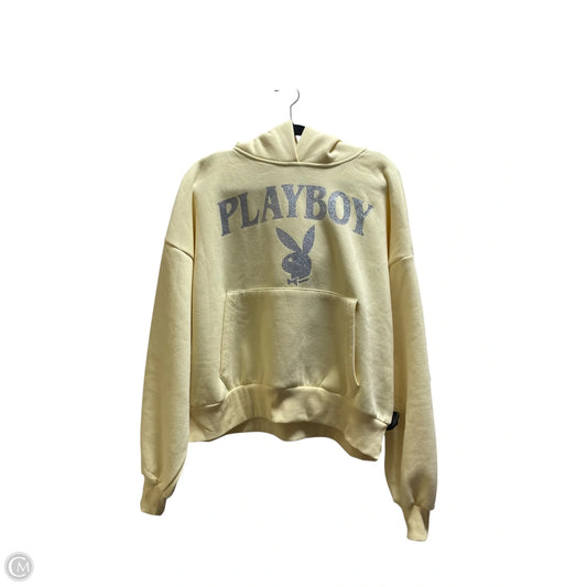 Sweatshirt Hoodie By Clothes Mentor In Yellow, Size: M