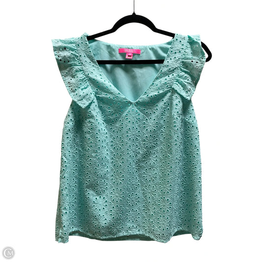 Top Sleeveless Designer By Lilly Pulitzer In Blue, Size: M
