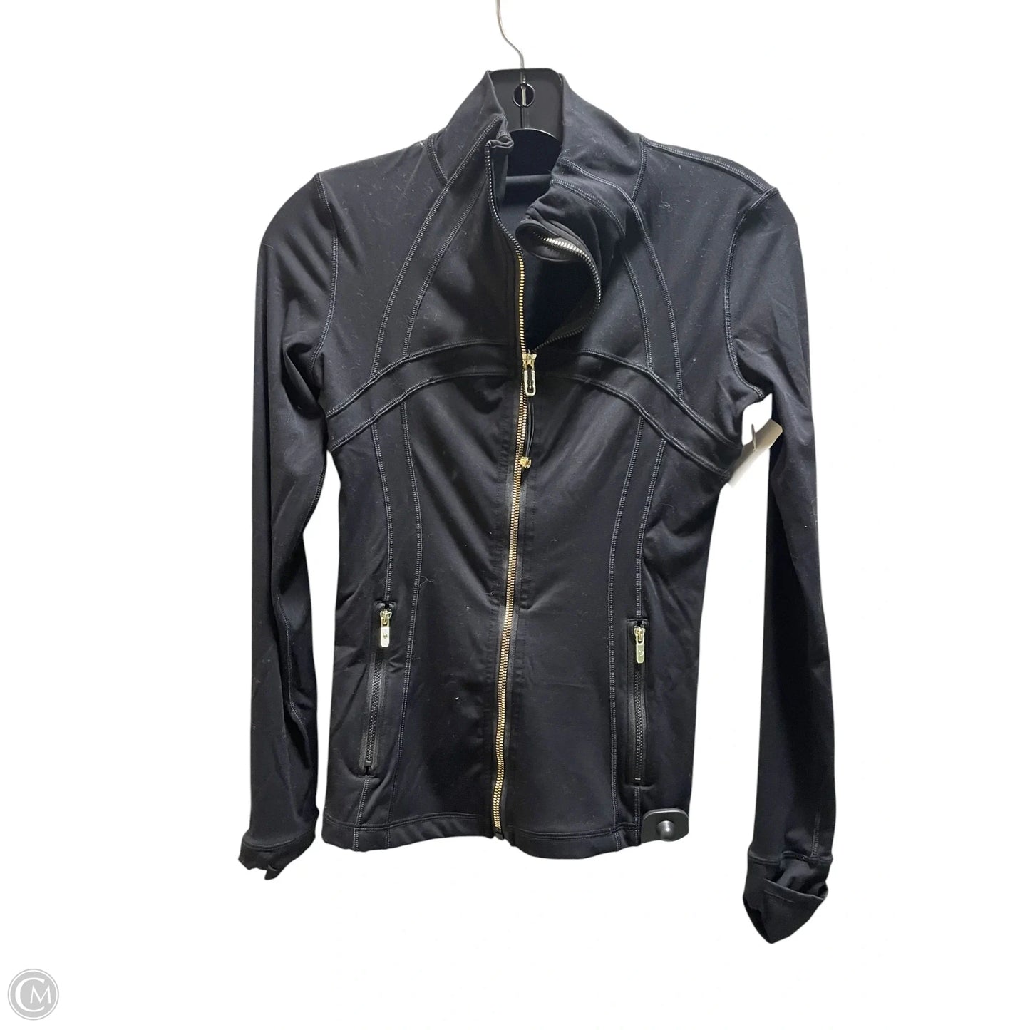 Athletic Jacket By Lululemon In Black, Size: S