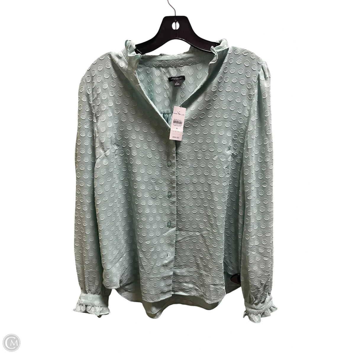 Top Long Sleeve By Ann Taylor In Blue, Size: M