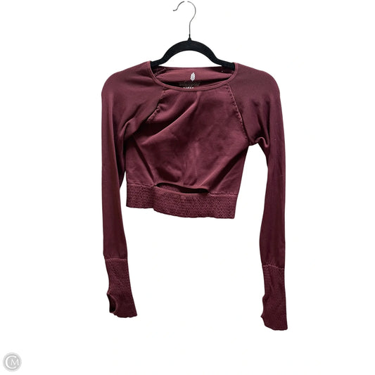 Athletic Top Long Sleeve Crewneck By Free People In Red, Size: Xl