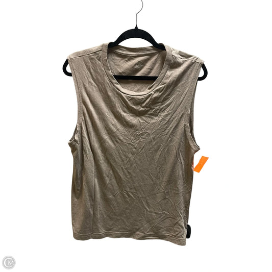 Top Short Sleeve By Alo In Brown, Size: M