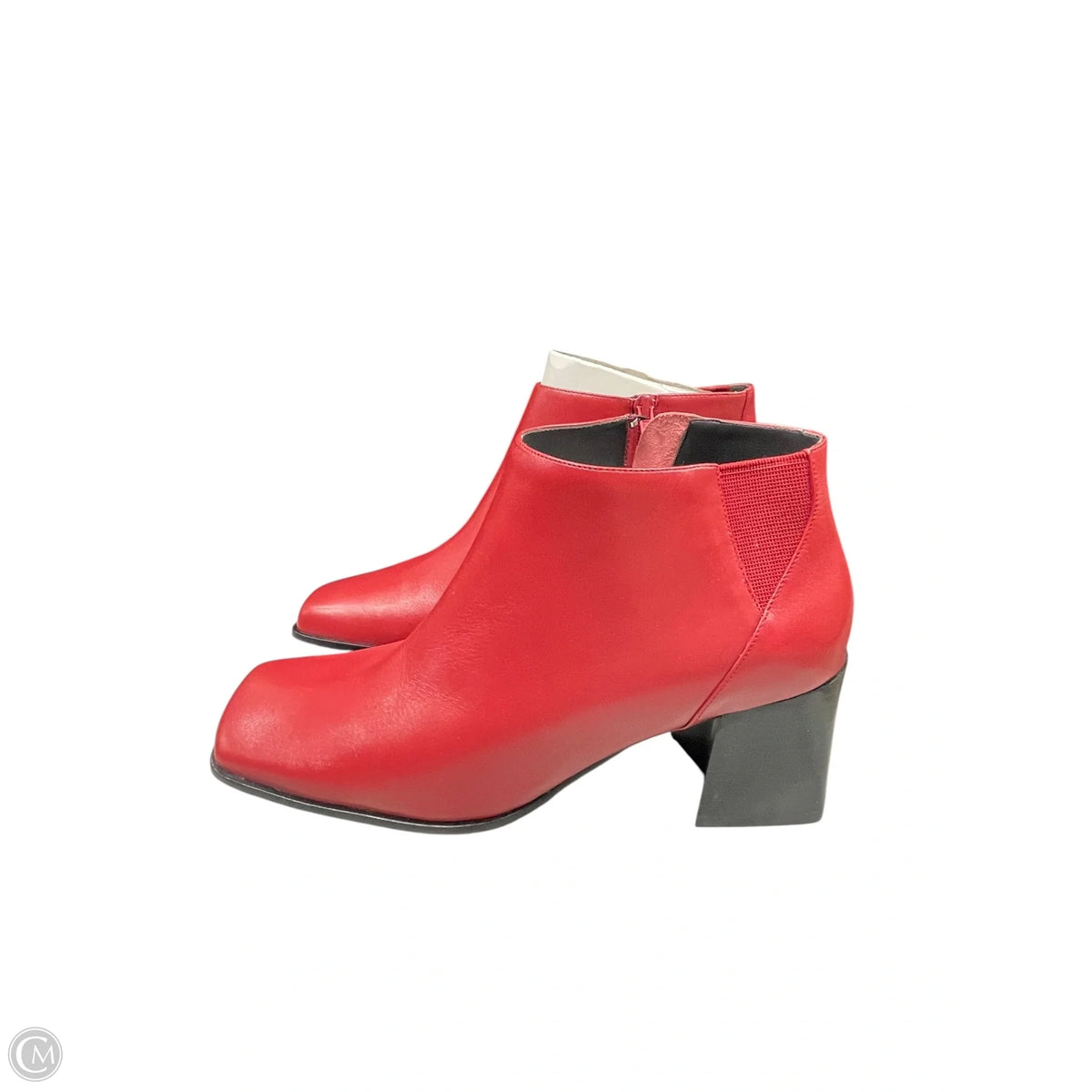 Boots Ankle Heels By Clothes Mentor In Red, Size: 9