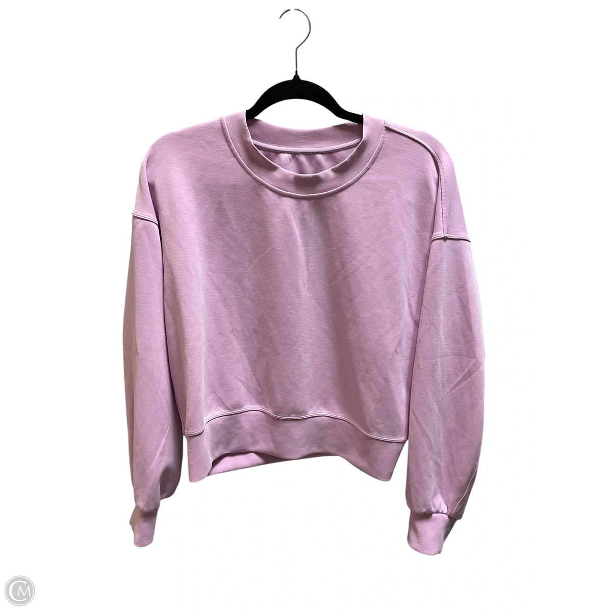 Athletic Top Long Sleeve Collar By Lululemon In Pink, Size: S