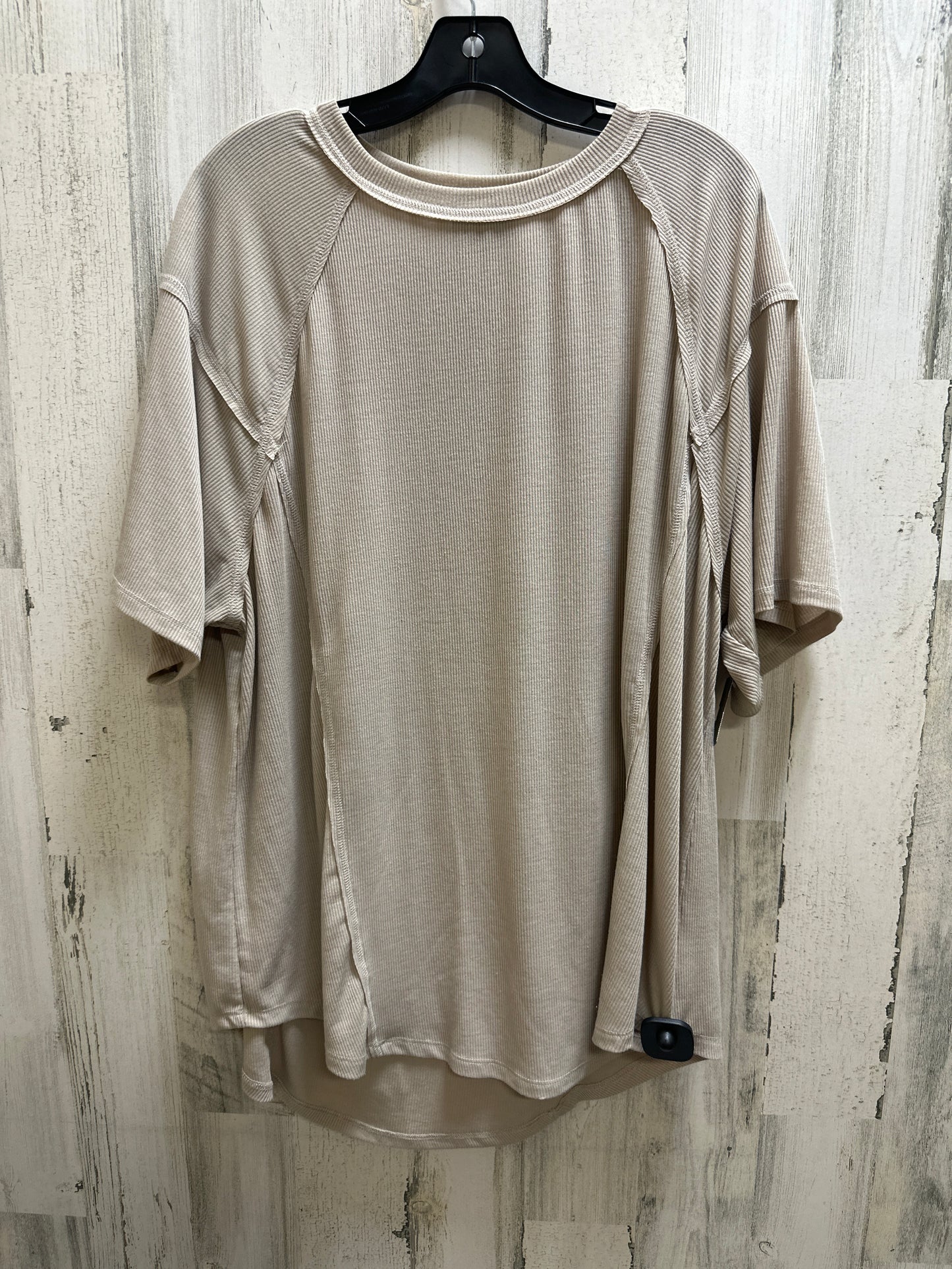 Brown Top Short Sleeve Lumiere, Size L