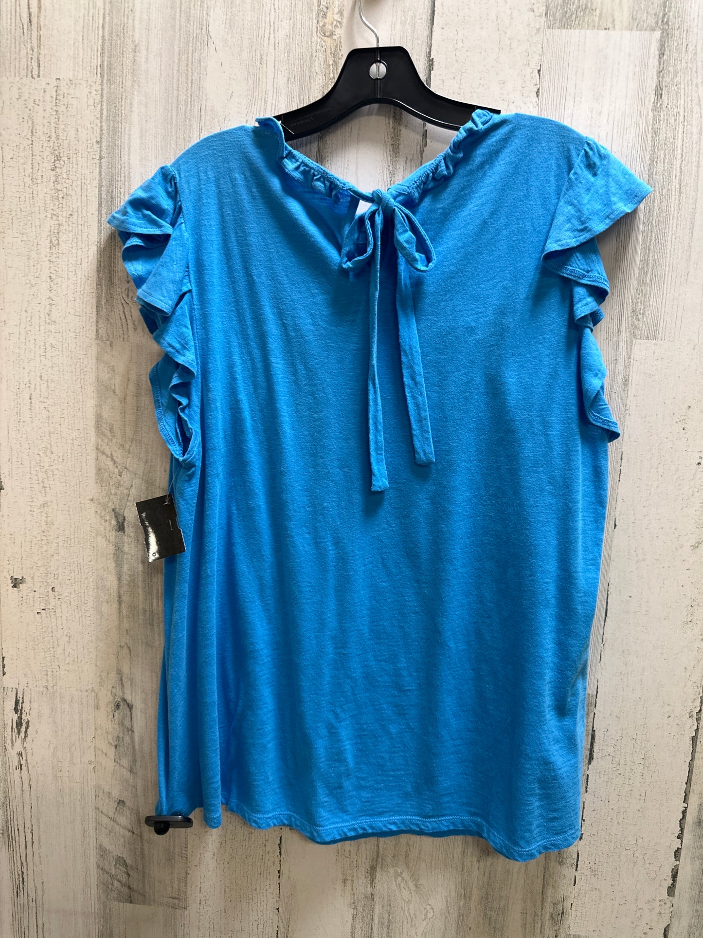 Blue Top Short Sleeve Loft, Size L