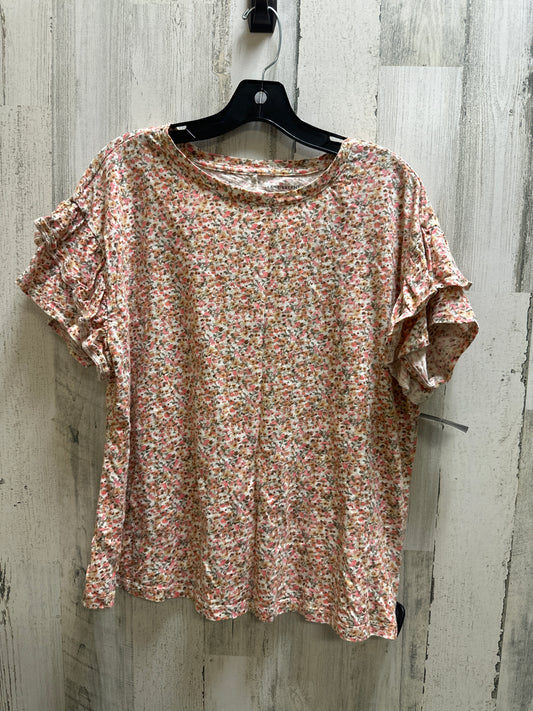 Multi-colored Top Short Sleeve Lane Bryant, Size Xl