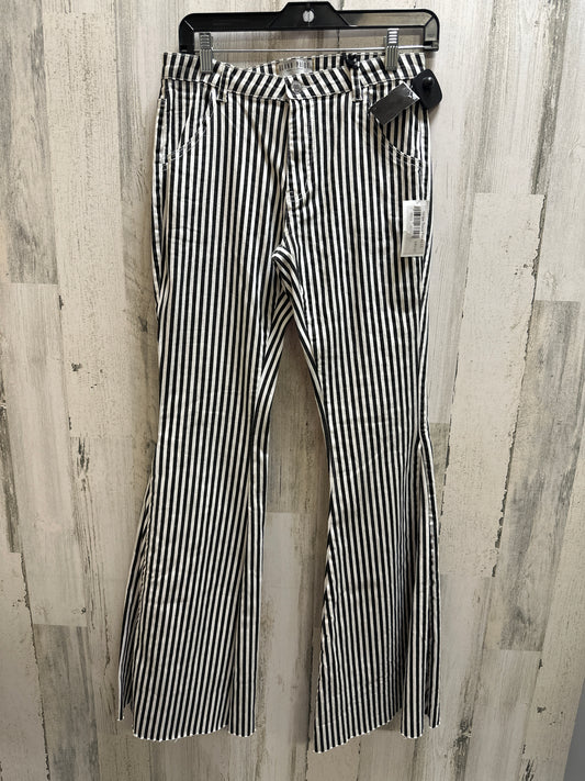 Striped Pattern Jeans Flared Clothes Mentor, Size L