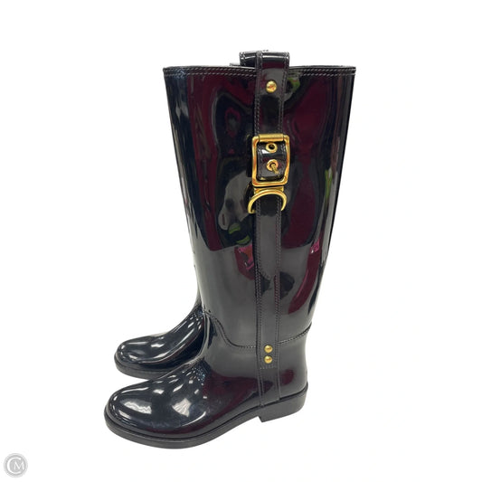 Boots Designer By Coach In Black, Size: 6