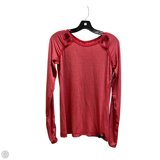 Athletic Top Long Sleeve Crewneck By Lululemon In Red, Size: 4