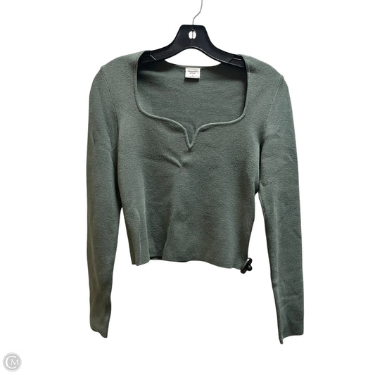 Top Long Sleeve By Abercrombie And Fitch In Green, Size: S