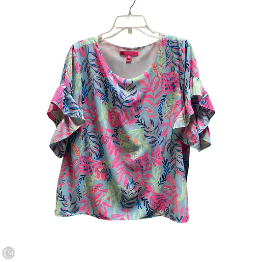 Top Short Sleeve Designer By Lilly Pulitzer In Multi-colored, Size: Xl