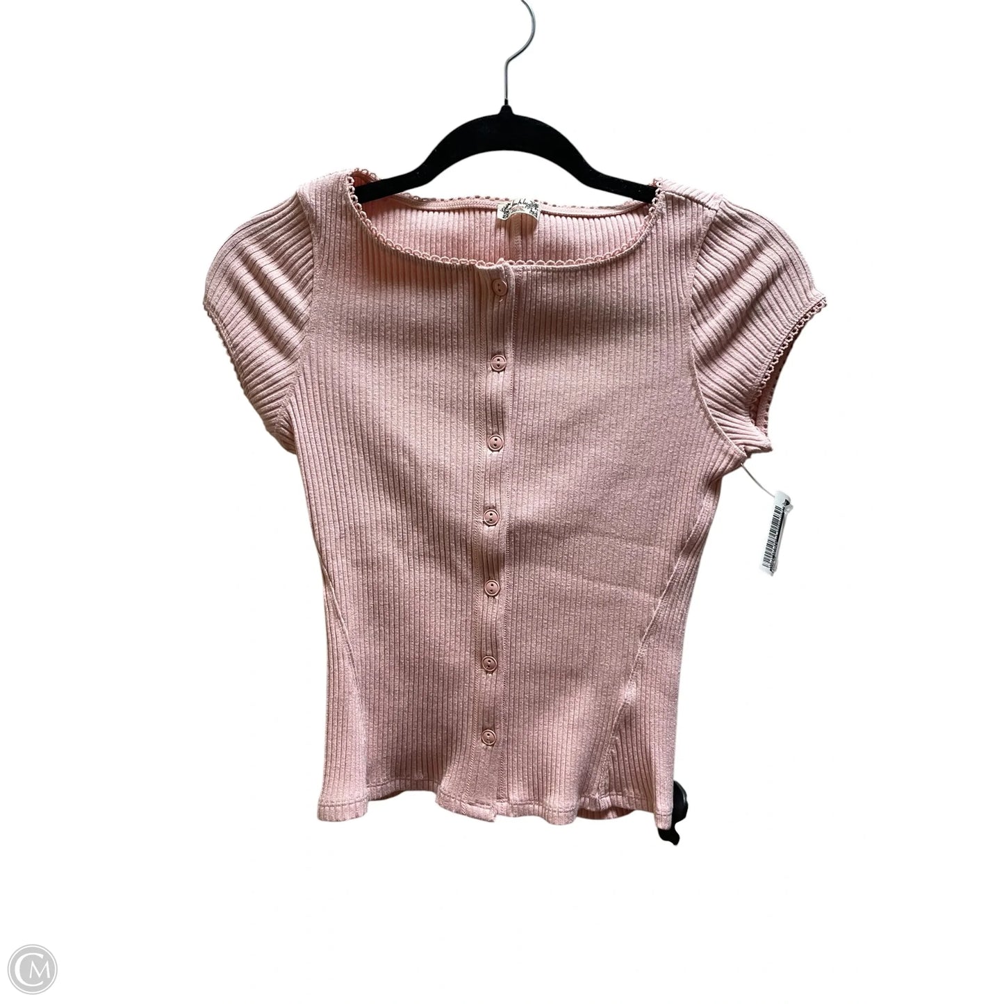Top Short Sleeve By Free People In Pink, Size: S