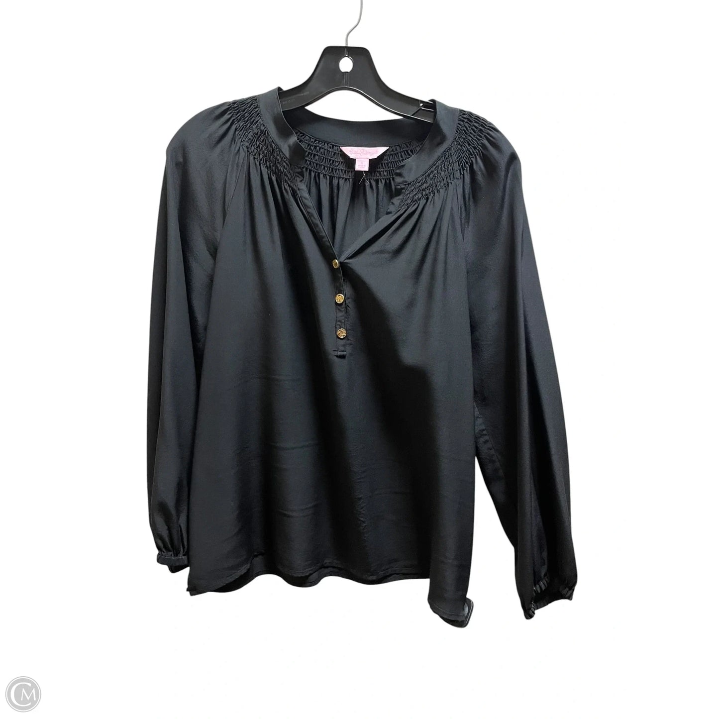 Top Long Sleeve Designer By Lilly Pulitzer In Black, Size: S
