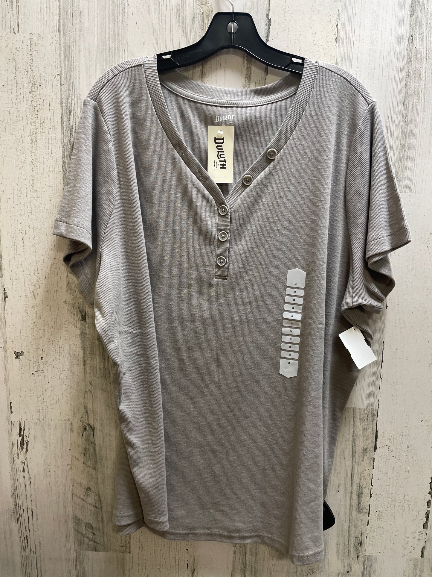 Top Short Sleeve By Duluth Trading In Grey, Size: 3x