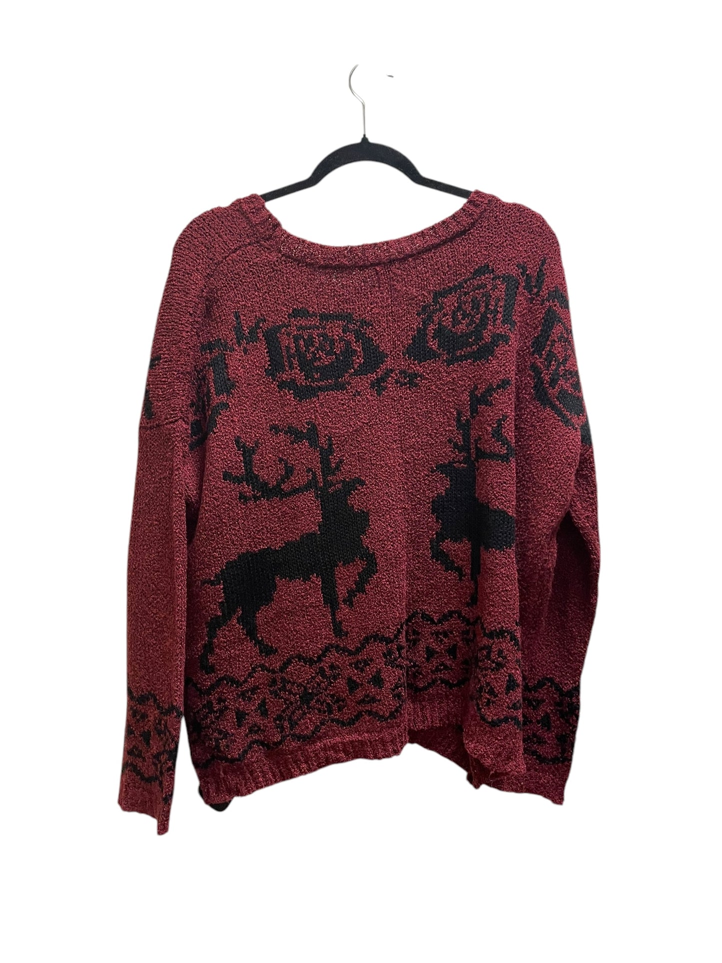 Sweater By Clothes Mentor In Red, Size: M