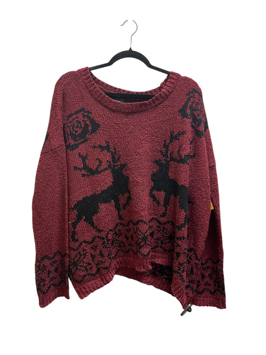 Sweater By Clothes Mentor In Red, Size: M