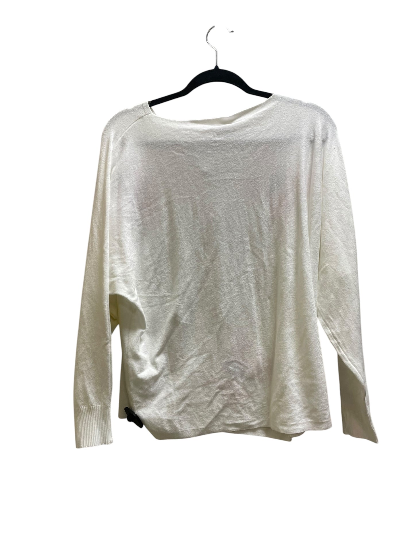 Sweater By Clothes Mentor In White, Size: L