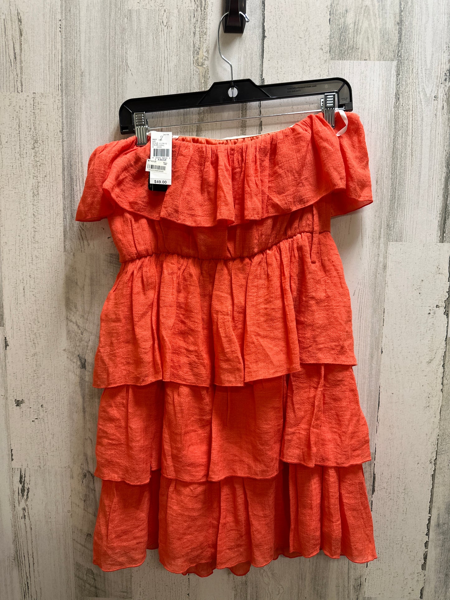 Orange Dress Casual Midi Bcx, Size L