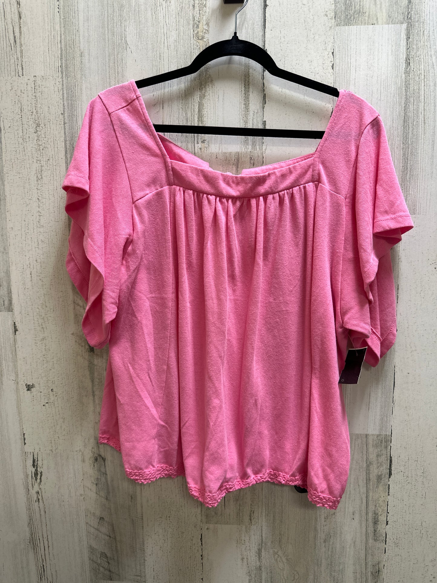 Pink Top Short Sleeve Umgee, Size M