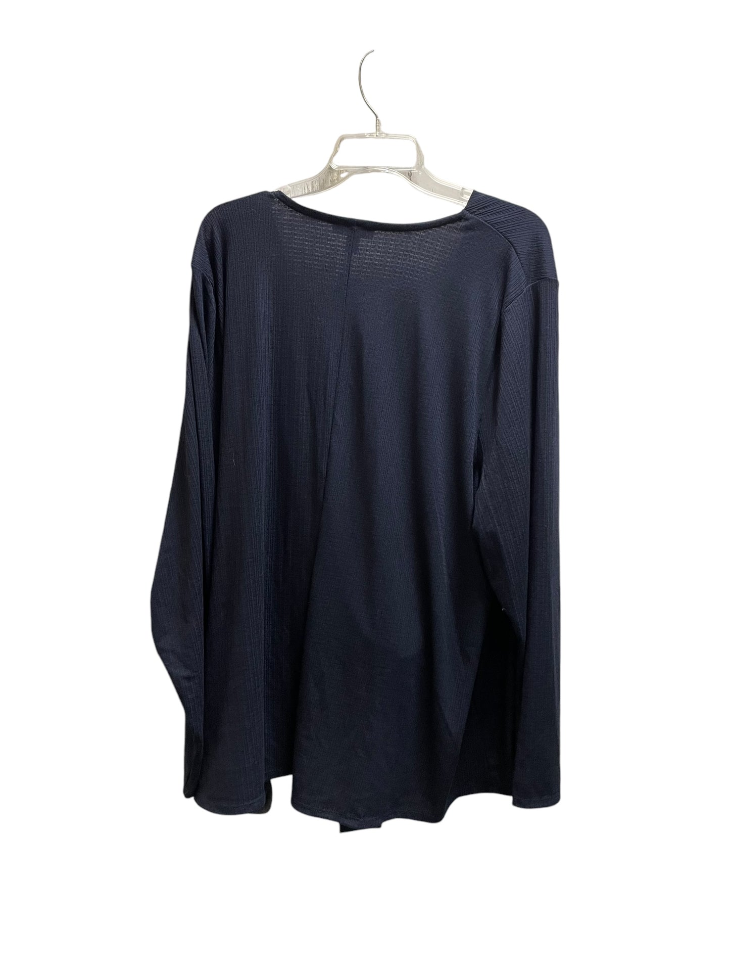 Top Long Sleeve By Lane Bryant In Navy, Size: 4x