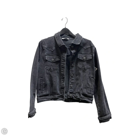 Jacket Denim By Clothes Mentor In Black, Size: L