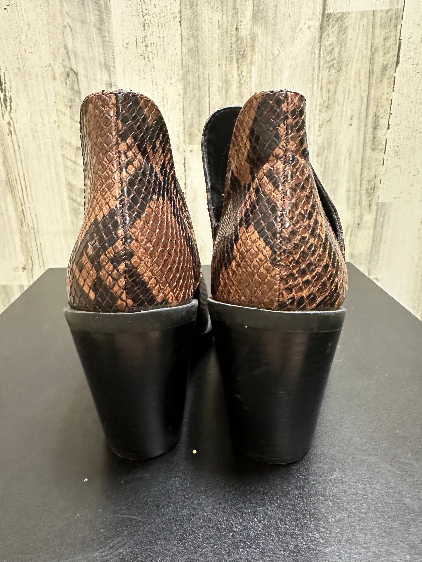 Brown Shoes Heels Block Steve Madden, Size 7