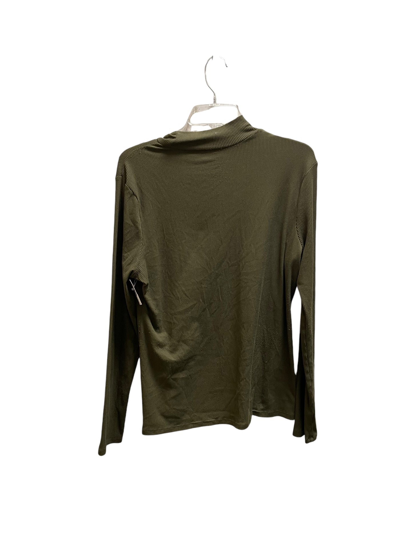 Top Long Sleeve By No Boundaries In Green, Size: 1x