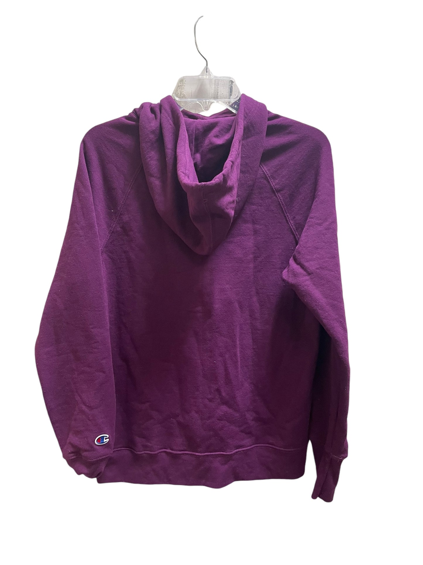 Sweatshirt Hoodie By Champion In Purple, Size: M