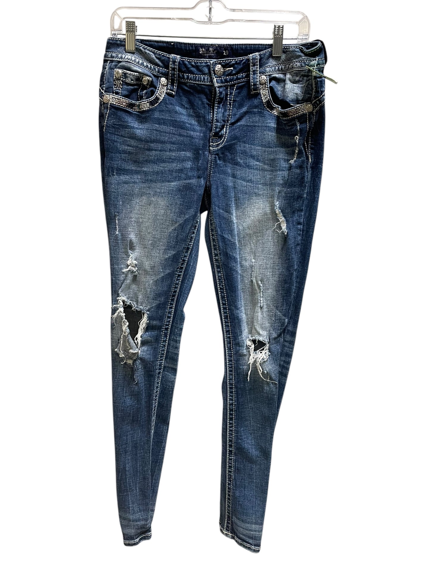 Jeans Skinny By Miss Me In Blue, Size: 8