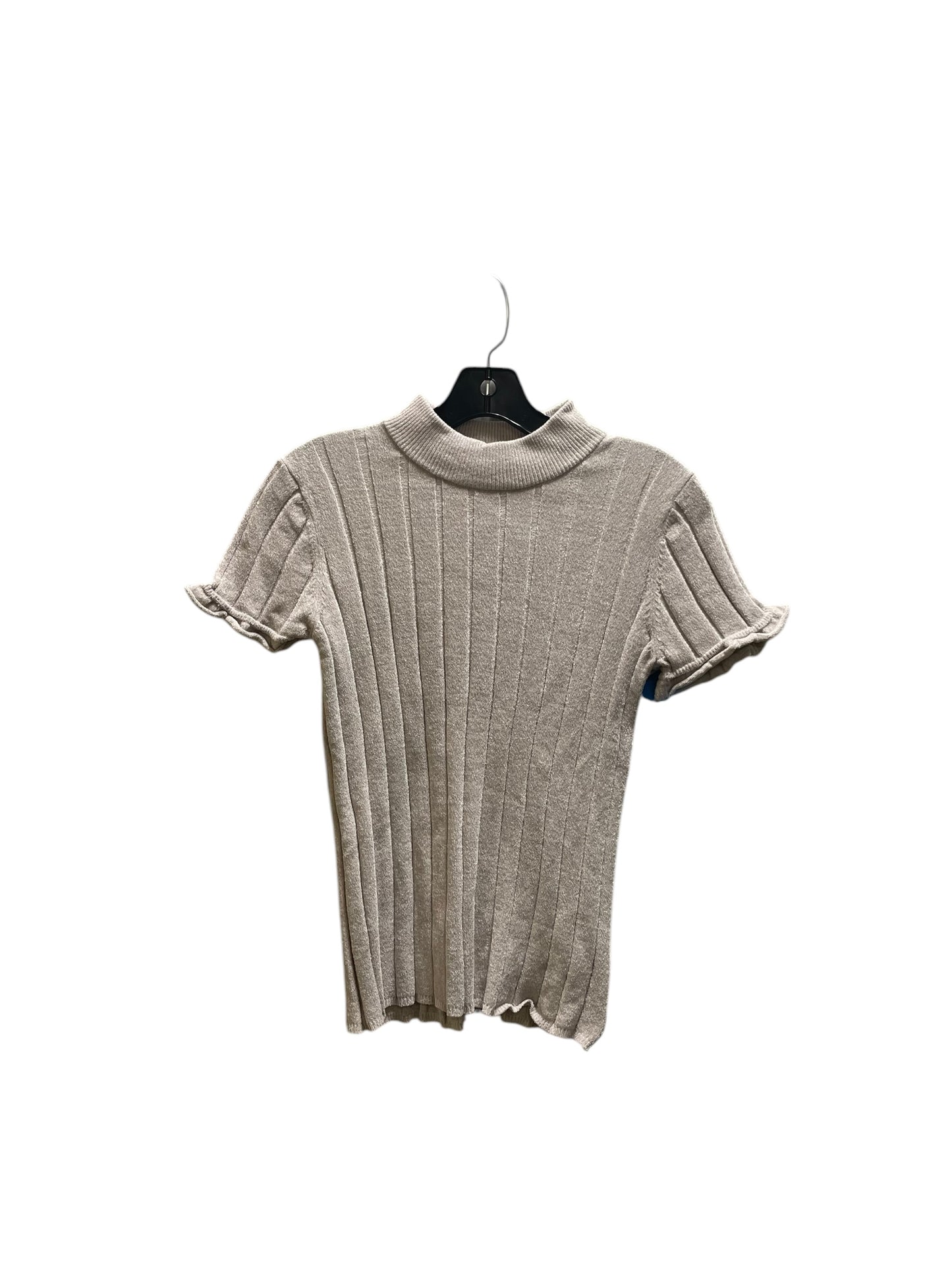 Sweater Short Sleeve By Zara In Taupe, Size: M