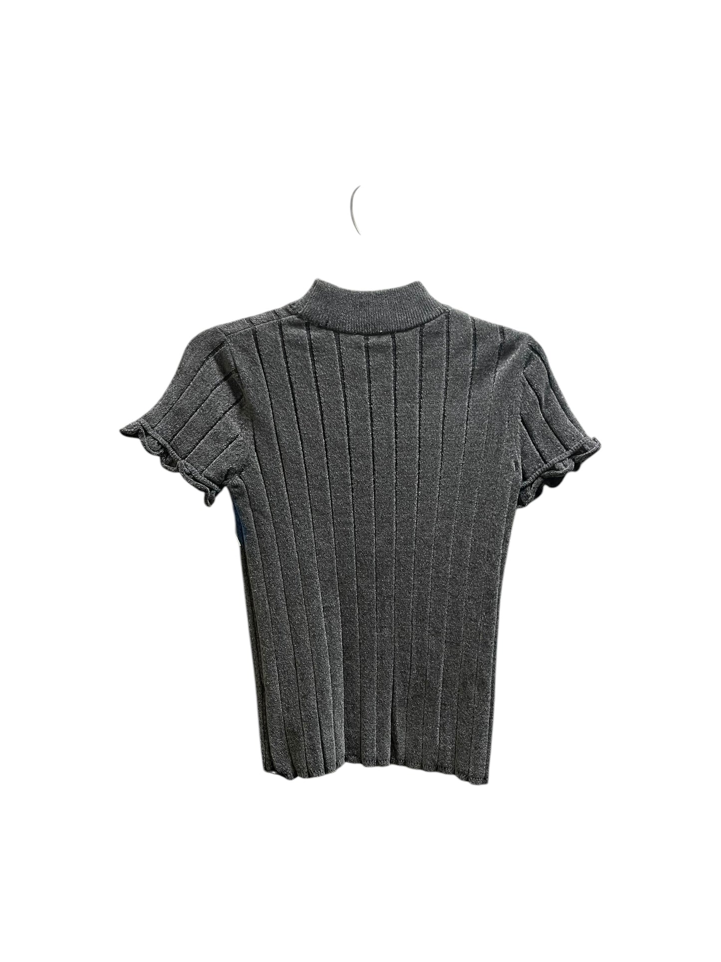 Sweater Short Sleeve By Zara In Grey, Size: M