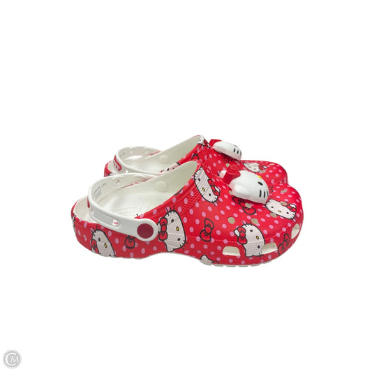 Shoes Flats By Crocs In Red, Size: 9